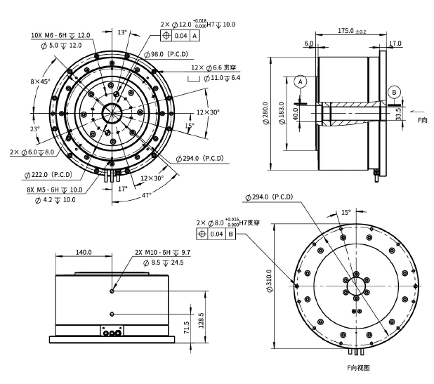 IDDR270-H175-A 內轉子力矩電機